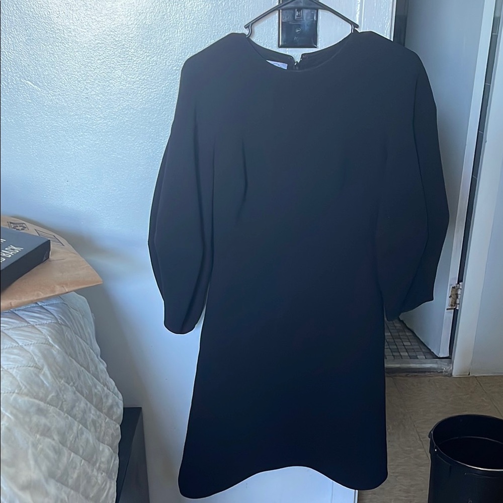 Oscar de la Renta Black Long Sleeve Dress